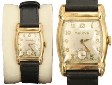Bulova Goldtone Steel Wristwatch with Calfskin Band - AS IS