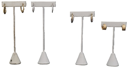 (4) Pairs of Tested 14k Gold Earrings - 10.6 g.