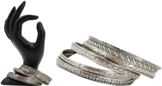 (4) Sterling Silver Danecraft Bangles - 1.430 ozt.