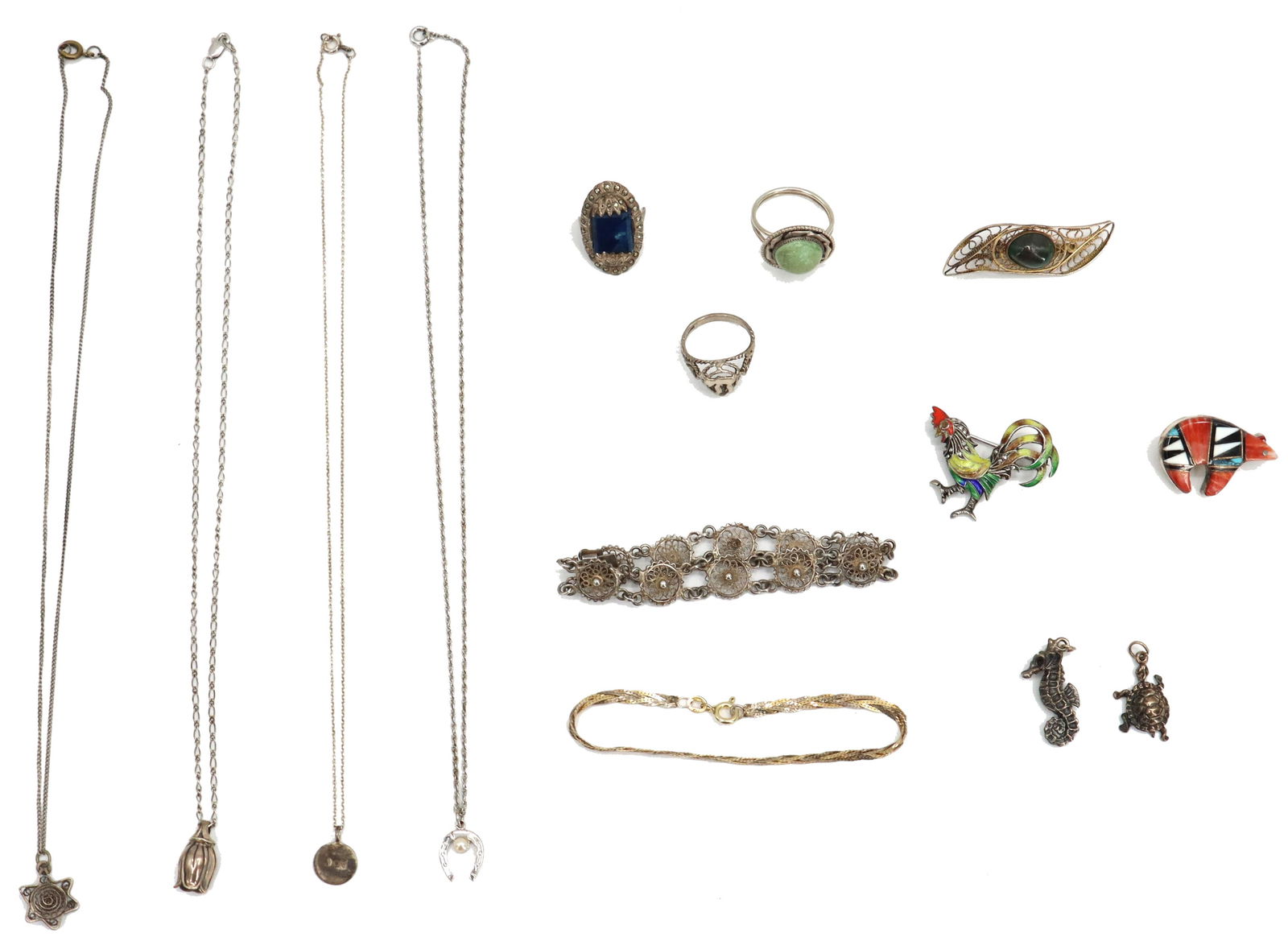 Collection of Sterling Silver Jewelry - Gross 1.800 ozt. (1 of 20)