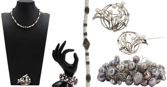 (3) Silver and Pearl Jewelry Pieces - Gross 0.490 ozt.