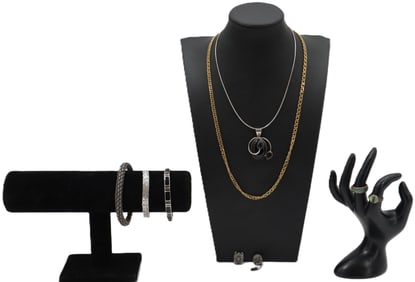 (9) Sterling Silver Jewelry Pieces - Gross 3.935 ozt.