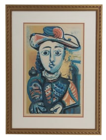 After Picasso, 1970 Offset Lithograph, "Head of a Woman"