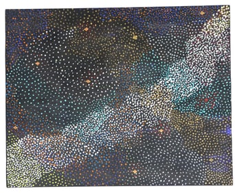 Yasuke Umemura in the Style of Yayoi Kusama, Acrylic on Canvas