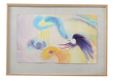 Vesta Kirby (1936-2016), Watercolor on Paper, "Flight to Infinity, 1988"