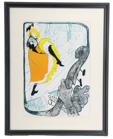 Henri de Toulouse-Lautrec (1864-1901) French, Color Lithograph, "Jane Avril"