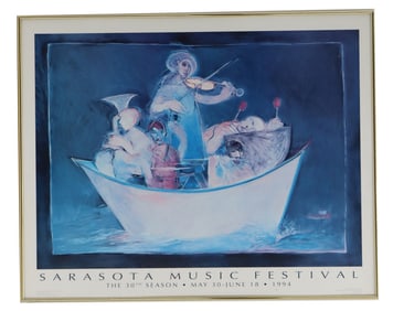 Craig Rubadoux (Born 1937) American, 1994 Sarasota Music Festival Lithograph