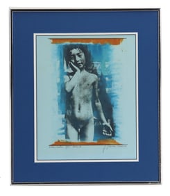 F. Florian Steiner (1936–2022) Italian, Artist Nude Embellished Photograph