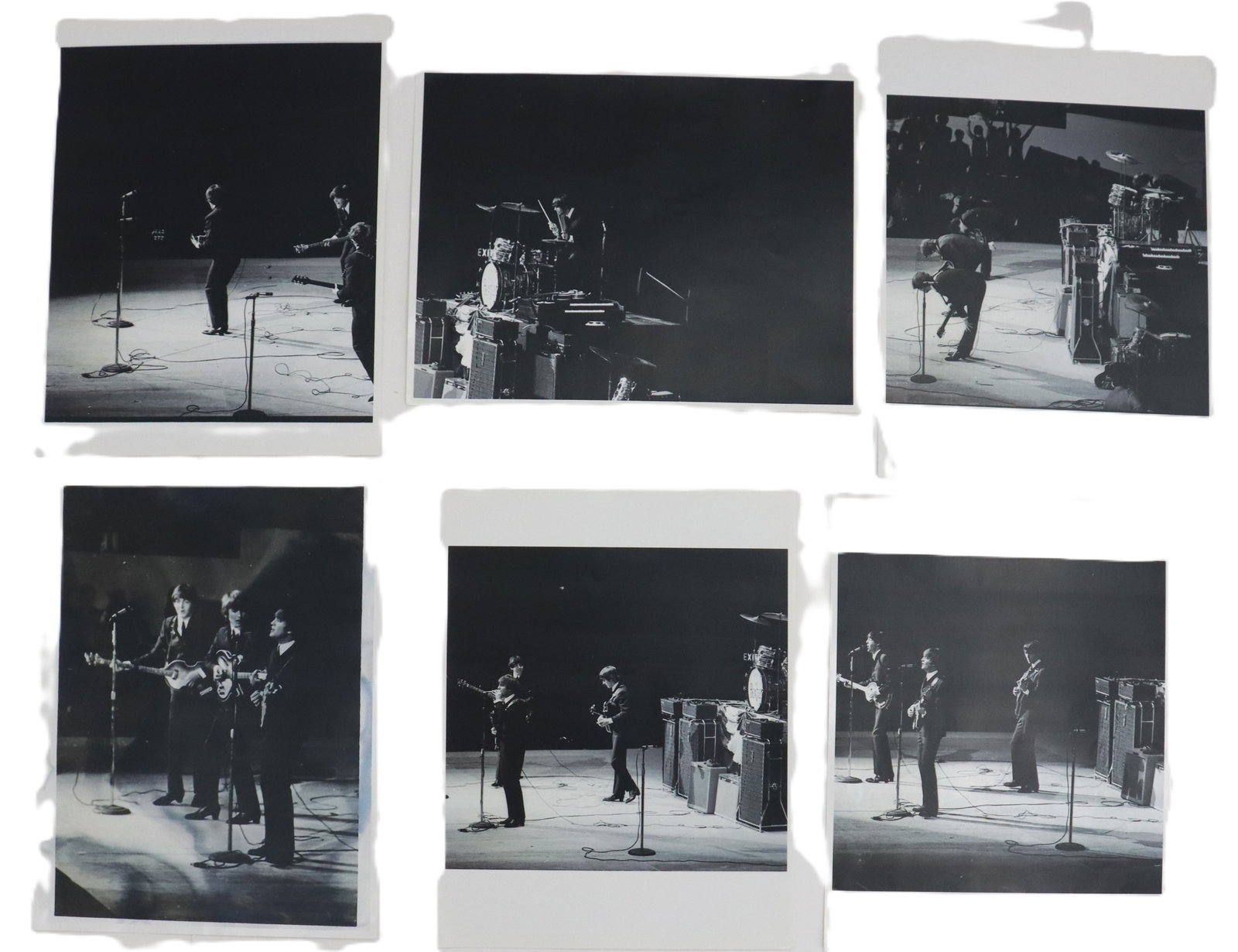 (6) Original Beatles Photographs Shot by a Concert Photographer: (6) Original Beatles Photographs Shot by a Concert Photographer. Black and white. Original paper. Icon images of the Fab Four captured at the Boston Gardens, Circa 1964 through the eyes of conce