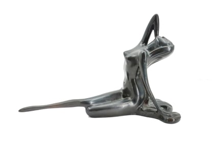 Mid 20th Century Expressionist Bronze Nude Sculpture