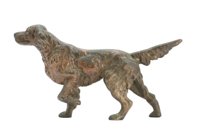 Vintage Bronze English Setter Statue
