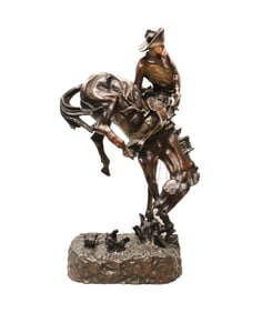 After Frederic Remington (1861-1909) American, Cast Bronze Western Statue
