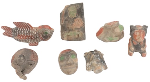 (7) Mesoamerican Zapotec Clay Figures