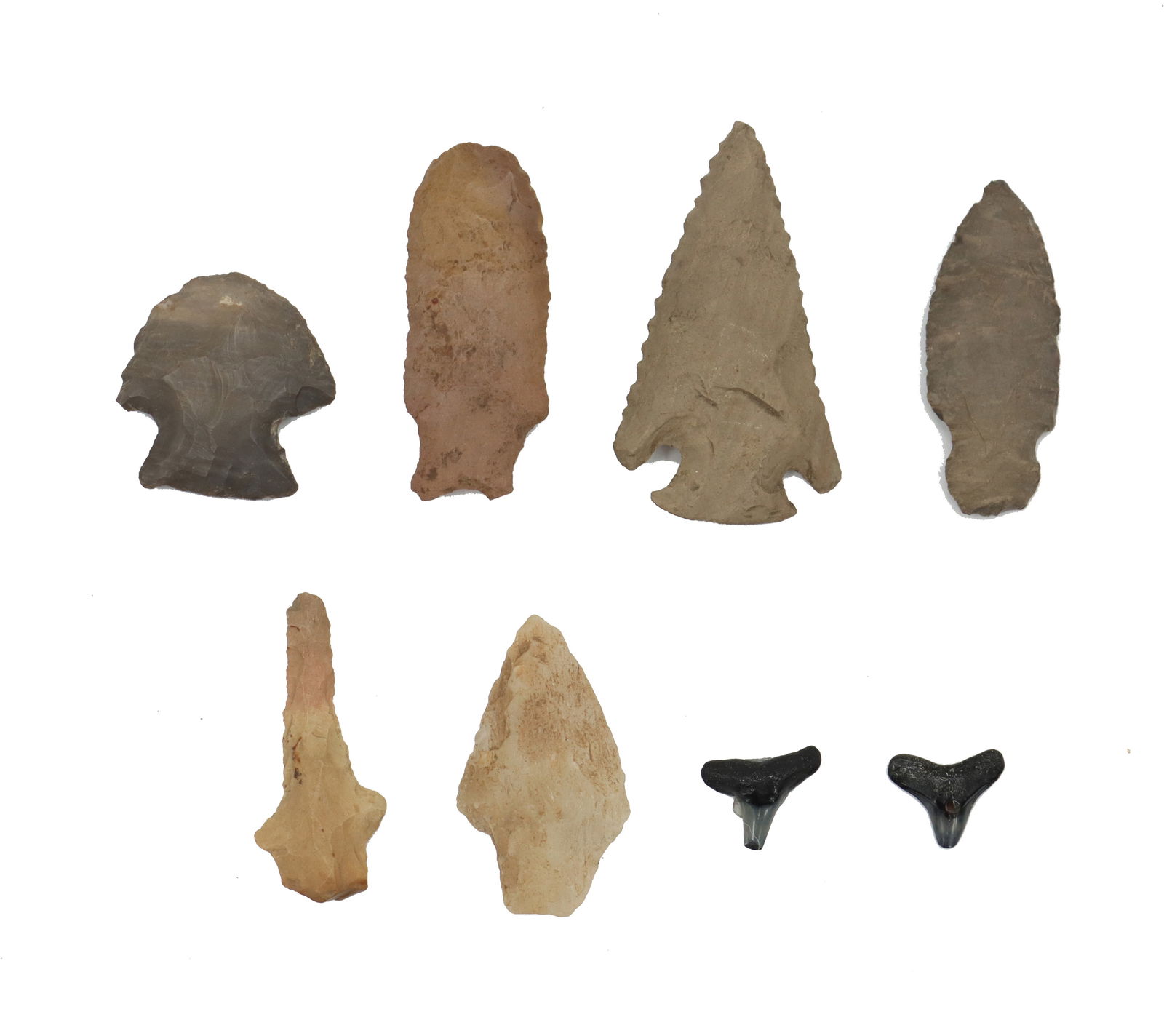 (8) Loose Native American Arrowheads (1 of 11)