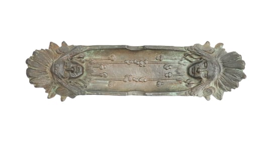 Antique Decorative Cast Iron Native American Chiefs Pen Holder