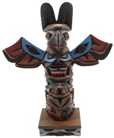 Totem Pole Thunderbird and Eagle