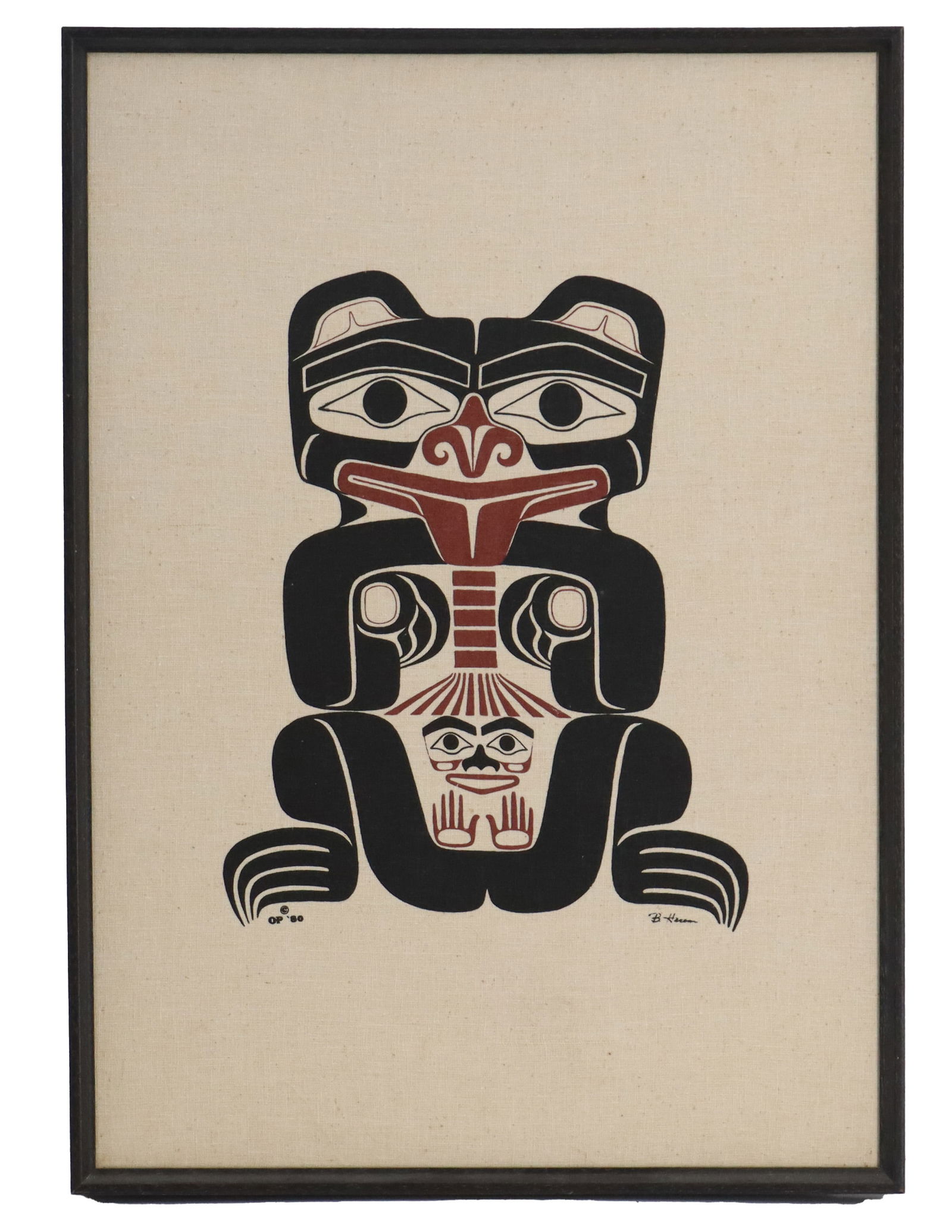 Barry Herem (Born 1941) Northwest Coast/American, Serigraph on Canvas (1 of 9)