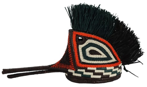 Panamanian Wounaan Embera Woven Ceremonial Bird Mask