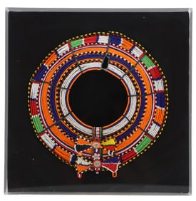 African Beaded Wedding Collar, Mounted in Box