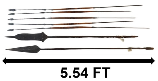 (7) African Congo Kuba Spears in Various Shapes and Sizes