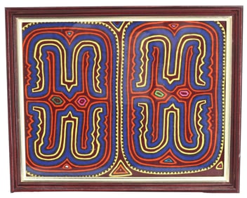 Kuna Indian Hand-Stitched Mola Textile Art