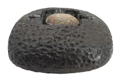 Unique Ceramic Dome Nest with Egg Sculpture