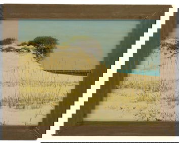 Signed Beach Dunes Oil on Canvas