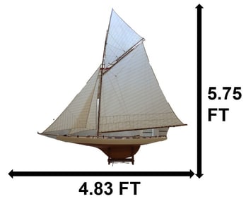 Very Large Absolute to Scale Sloop Ship Model