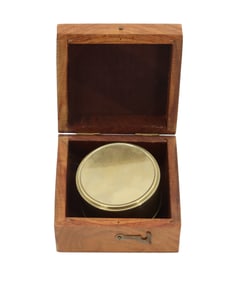 In the Manner of Stanley London and Canadian Avesta & Co. Brass Naval Sextant in Wood Box