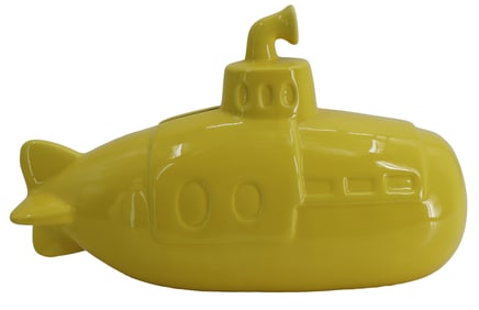 Vintage The Beatles Yellow Submarine Ceramic Piggy Bank
