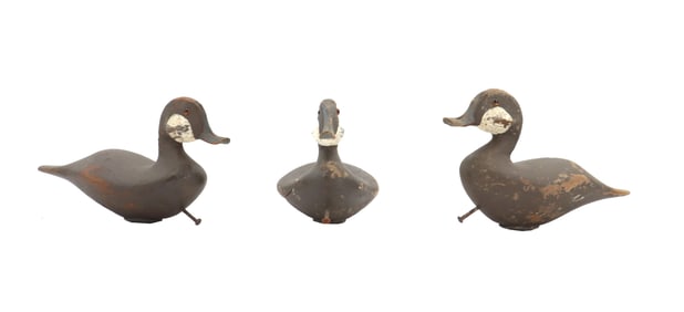 (3) Antique Wooden Ruddy Ducks Decoys - AS IS