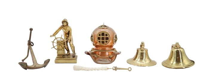 (6) Small Nautical Decorative Desk Items