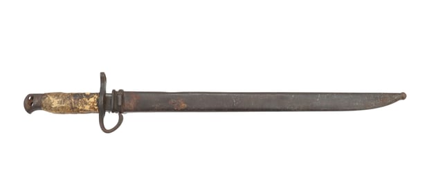 Pre-World War II Japanese Type 30 Steel Bayonet and Original Metal Scabbard