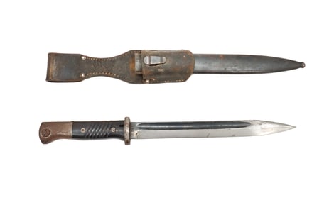 1941 World War II German Mauser/K98 S84/98 III Bayonet With Scabbard and Sheath