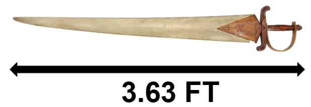 Swordfish Blade Sword with Marquetry Wooden Handle