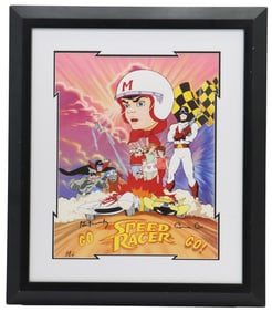 Signed "Go Speed Racer Go! II" Offset Lithograph