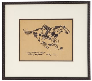 Stanley Galli (1912-2009) American, Ink on Paper, "Early California Sport"