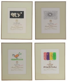 (4) Chateau Mouton Rothschild Advertising Labels