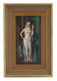 Clyde Follett Seavey (1904-1991), 1969 Acrylic on Board Painting, "Eve #2"