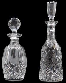 (2) Irish Waterford Cut Crystal Decanters with Stoppers
