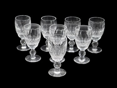 (8) Waterford Crystal Colleen Short Stem Claret Glasses