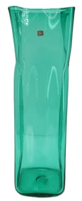 American Blenko Glass Very Tall Green Vase
