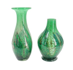 (2) Art Glass Vases