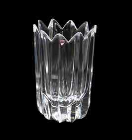 Swedish Orrefors Crystal Floral Vase