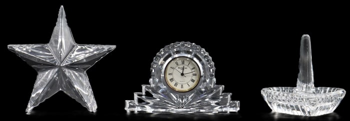 (3) Waterford Crystal Decorative Objects