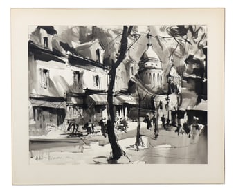 Marius Girard (1927-2014) French, Original Watercolor on Paper