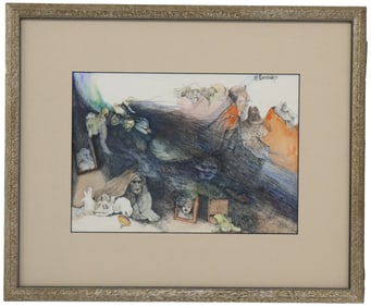 Dioscorides Perez Bedoya (Born 1950) Colombian, Original Mixed Media