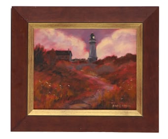 Bruce Wood (Born 1951) American, Oil on Canvasboard, "Evening Clouds"