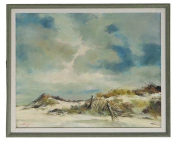 20th Century American, Oil on Canvas, Sand Dunes Painting