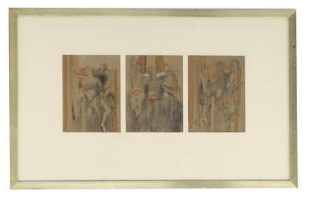 Ruby Morris (1924-2011), Mixed Media, "Cult Dancers"
